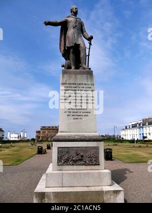 Statue de James George Smith Niell CB qui est mort au soulagement de Lucknow , Inde en 1857. Wellington Square, Ayr, Écosse, Royaume-Uni Banque D'Images