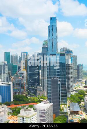 Vue aérienne du centre-ville de Singapour Banque D'Images
