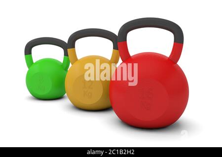 Kettlebells poids entraînement musculation musculation musculation musculation musculation musculation fitness musculation sport 3D Banque D'Images