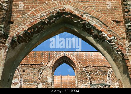 Ruines de la cathédrale de Tartu Banque D'Images