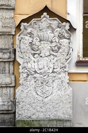 Porte de la Confrérie des points noirs à Tallinn Banque D'Images