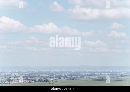 Vallée du Rhin avec Ludwigshafen et Mannheim, Allemagne Banque D'Images