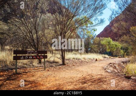 Simpsons Gap près d'Alice Springs en Australie Banque D'Images