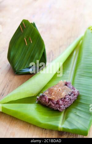 Khao Tom boue - Dessert Thaï. Banque D'Images