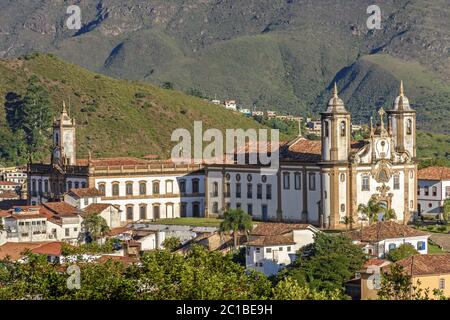 Vue sur le centre-ville d'Ouro Preto Banque D'Images