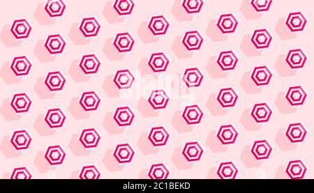 Motif estival créatif avec parasols blancs et roses rayés sur fond rose Illustration de Vecteur