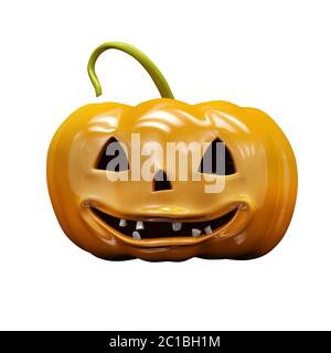 Gros plan sur la citrouille orange d'Halloween en riant Banque D'Images