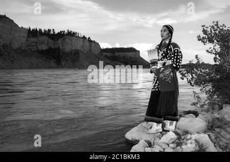 Etats-Unis, Montana, Billings, Lakisha Flores, Crow Tribe, MR 0635 Banque D'Images