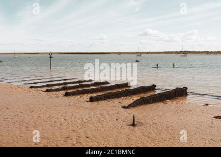 Burnham sur la côte de Crouch montrant les blackwater Banque D'Images