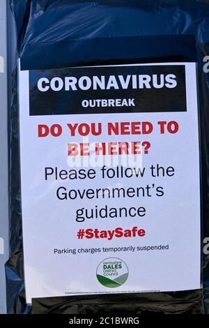 Ville de Bakewell dans le Derbyshire pendant le confinement du coronavirus 2020 Banque D'Images