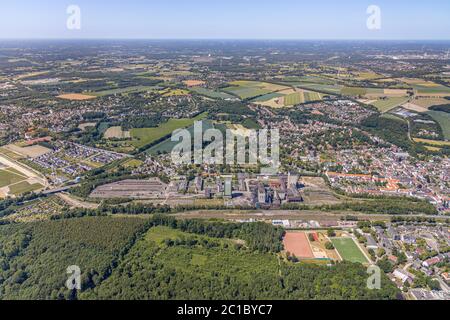 Photographie aérienne, ancienne mine de charbon Westerholt - Lippe, travaux de démolition, Westerholt, Herten, région de la Ruhr, Rhénanie-du-Nord-Westphalie, Allemagne, DE, E Banque D'Images