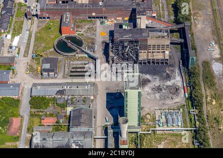 Photographie aérienne, ancienne mine de charbon Westerholt - Lippe, travaux de démolition, Hassel, Gelsenkirchen, région de la Ruhr, Rhénanie-du-Nord-Westphalie, Allemagne, DE Banque D'Images