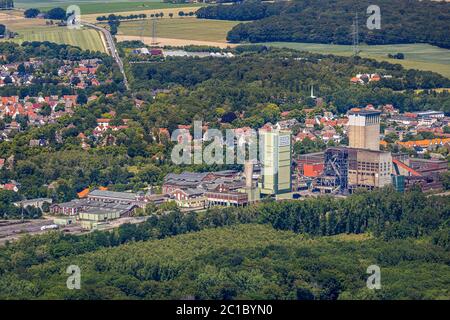 Photographie aérienne, ancienne mine de charbon Westerholt - Lippe, travaux de démolition, Hassel, Gelsenkirchen, région de la Ruhr, Rhénanie-du-Nord-Westphalie, Allemagne, DE Banque D'Images