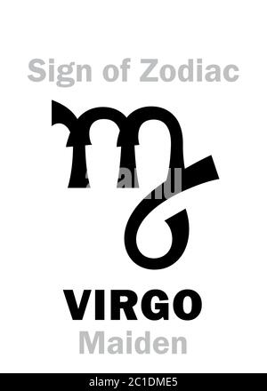 L'ASTROLOGIE : signe zodiacal vierge (la jeune fille) Banque D'Images