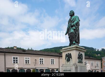 Monument Mozart à Salzbourg, Autriche Banque D'Images