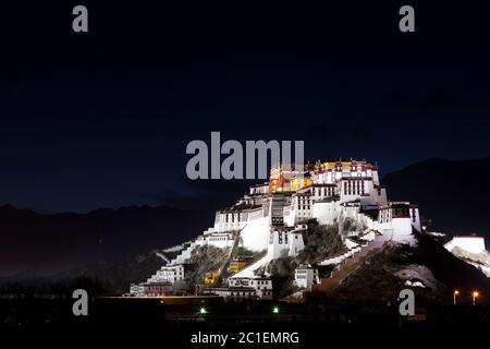 palais du potala au tibet Banque D'Images