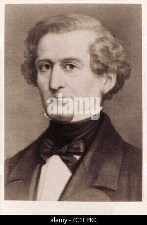 Louis-Hector Berlioz (1803 - 1869) compositeur français, chef d'orchestre, écrivain de musique de la période romantique, et membre de l'Institut de France (1856). Son outp Banque D'Images