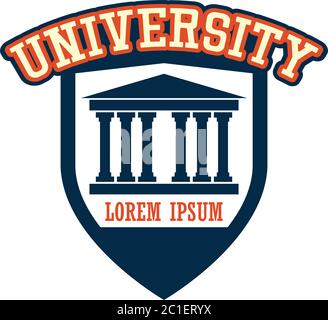 logo campus universitaire avec espace de texte pour votre slogan / ligne de balise, illustration vectorielle Illustration de Vecteur
