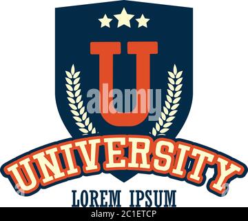 logo campus universitaire avec espace de texte pour votre slogan / ligne de balise, illustration vectorielle Illustration de Vecteur