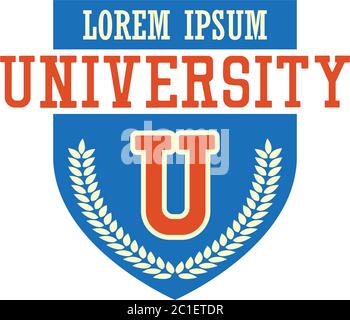 logo campus universitaire avec espace de texte pour votre slogan / ligne de balise, illustration vectorielle Illustration de Vecteur