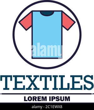 logo textile avec espace de texte pour votre slogan / ligne de balise, illustration vectorielle Illustration de Vecteur
