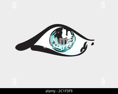 Regard de niveau, illustration vectorielle isolée sur blanc Illustration de Vecteur