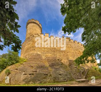 Kokořín château près de Mělník à Stredocesky kraj (région de Bohème centrale), République tchèque Banque D'Images