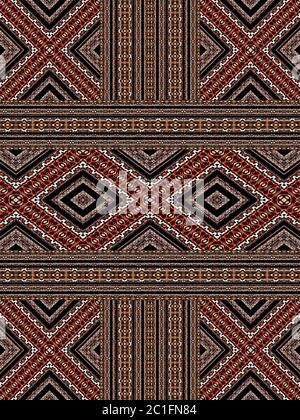 Motif géométrique sans couture style bohémien Banque D'Images
