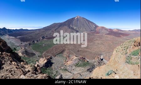 Panorama du parc national Las Canadas del Teide à Ténérife Banque D'Images