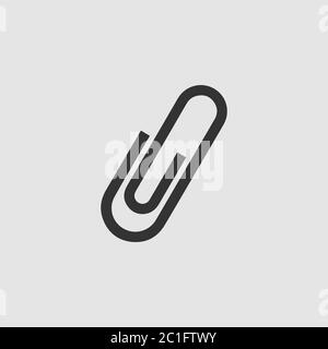 Icône clip plate. Pictogramme noir sur fond gris. Symbole d'illustration vectorielle Illustration de Vecteur