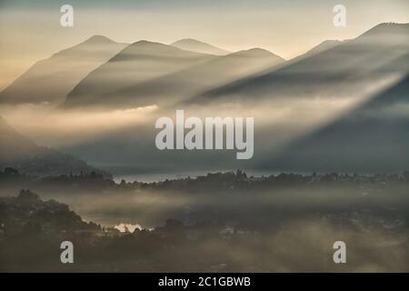 Matin sur Lugano Banque D'Images