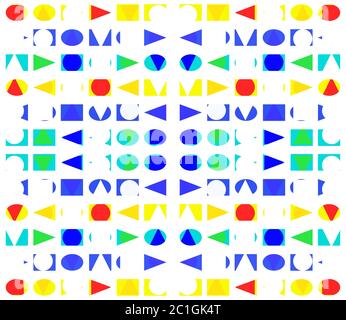 Formes géométriques simples répétition sans couture Banque D'Images