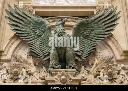 Porte de scène de l'académie nationale de musique et de l'opéra de Paris. Paris, France Banque D'Images