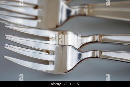 une fourche en gros plan Banque D'Images