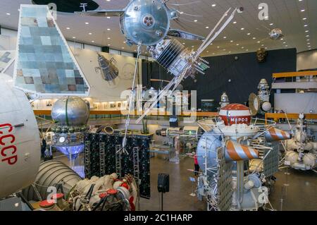 Kaluga, Russie, 17 septembre 2017 : intérieur du musée de l'aéronautique dans la ville de Kaluga Banque D'Images