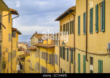 Costa di San Giorgio Street, Florence, Italie Banque D'Images