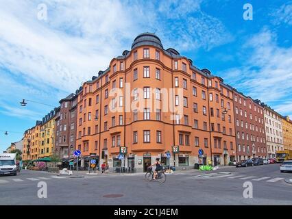 Vasastan bâtiments typiques du siècle Stockholm Suède Banque D'Images