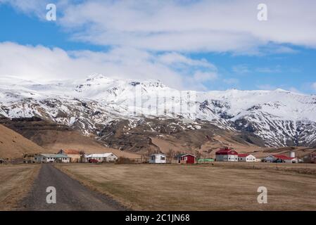 Volcan Eyjafjallajökull de la route 1, Islande du Sud Banque D'Images