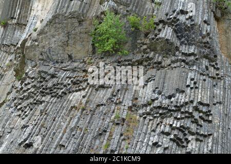 Roche de basalte. Détail, géologique. ZlatÃ½ vrch. Banque D'Images