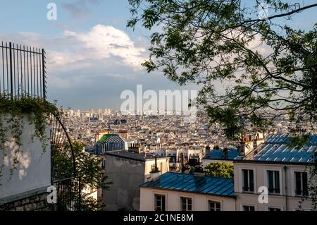 Vue sur Montmartre Banque D'Images