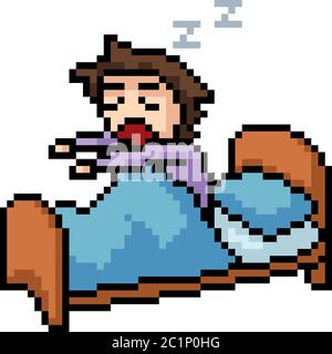 vecteur pixel art sommeil parler bande dessinée isolée Illustration de Vecteur