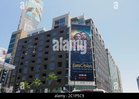 Hollywood, Californie, Etats-Unis 15 juin 2020 UNE vue générale de l'atmosphère des affiches Eurovision le 15 juin 2020 à Hollywood, Californie, Etats-Unis. Photo par Barry King/Alay stock photo Banque D'Images