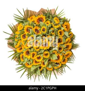 Bouquet de fleurs isolées sur fond blanc Banque D'Images