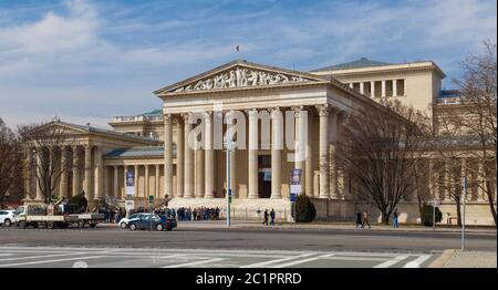 Budapest, Hongrie - 27 mars 2018 : Musée des Beaux-Arts, à Budapest Banque D'Images