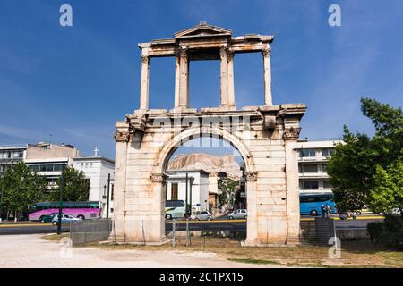 Arche d'Hadrien,Arche d'Hadrien,porte d'Hadrien, porte d'Hadrien,Athina,Grèce,Europe Banque D'Images