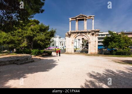 Arche d'Hadrien,Arche d'Hadrien,porte d'Hadrien, porte d'Hadrien,Athina,Grèce,Europe Banque D'Images