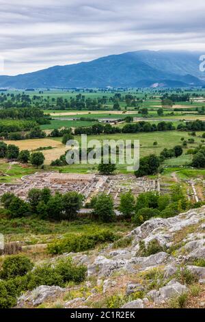 Site archéologique de Philippi, roi Philippe II Filippoi, banlieue de Kavala, Macédoine orientale et Thrace, Grèce, Europe Banque D'Images