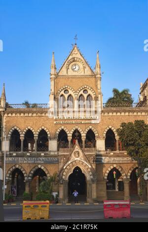 Bibliothèque David Sassoon dans la région de Kala Ghoda, fort, Mumbai, Inde, l'un des nombreux bâtiments de l'époque coloniale dans cette partie de la ville Banque D'Images