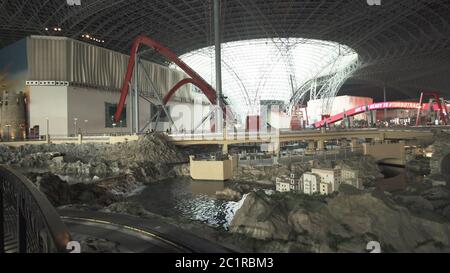 Dans le défi RC attraction du parc à thème Ferrari World Abu Dhabi Banque D'Images