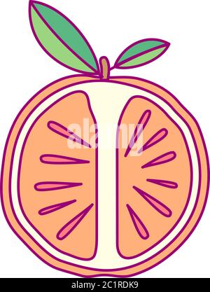 vecteur mignon extrait de fruit clip art agrumes Illustration de Vecteur